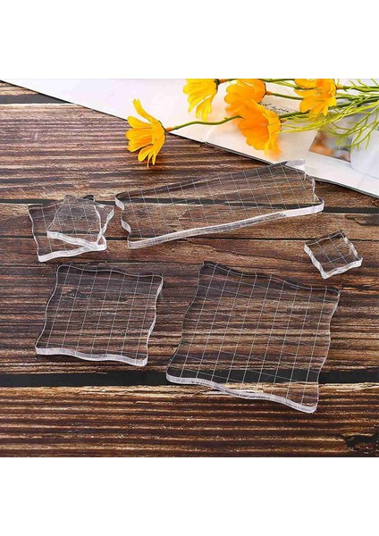 35 Parça Temiz Damga Blokları Akrilik Damgalama Blokları Scrapbooking El Sanatları Için Izgara ile Ayarlanan Araçlar Kartlar Program Kitabı (Yurt Dışından) indirimleri
