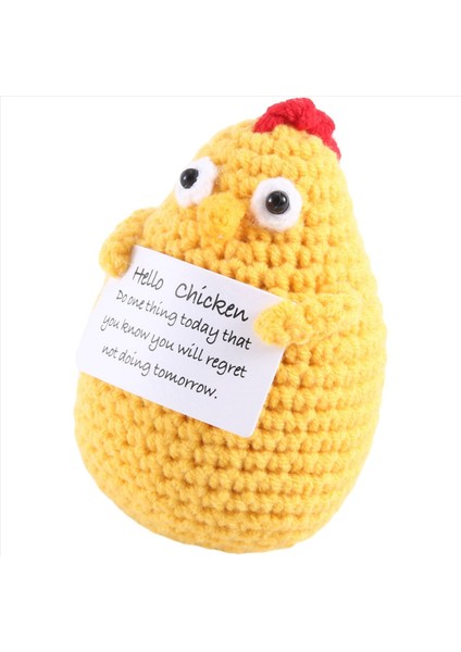 Komik Olumlu Hediyeler Mini Knited Bebek Pozitif Kartlı Yetişkin Çocuk Sevenler Için Sevimli Pozitif Hediyeler Doğum Günü Tavuk (Yurt Dışından) modelleri