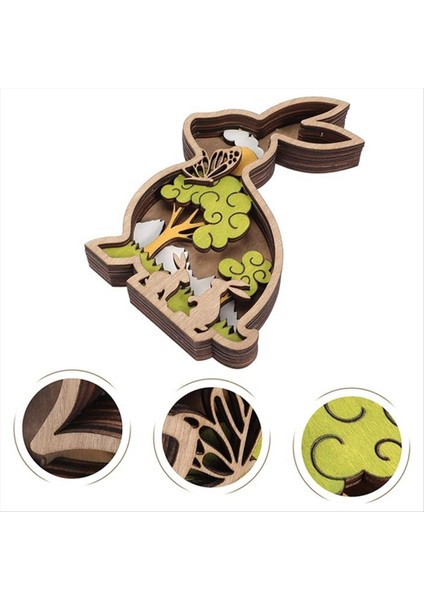 Içi Boş Tavşan Süsü Ahşap Tavşan Tavşan Duvar Heykeli Ahşap Tavşan Süslemeleri Paskalya Ahşap Süslemeleri (Yurt Dışından) fırsatları