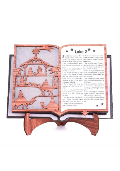 3D Ahşap Doğuş Sahnesi Kitap Ekranı Işık Doğuş Setleri Iç Mekan Doğuş Seti Masa Üstü Rakamları (Yurt Dışından)