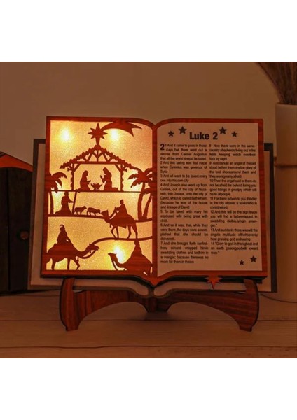 3D Ahşap Doğuş Sahnesi Kitap Ekranı Işık Doğuş Setleri Iç Mekan Doğuş Seti Masa Üstü Rakamları (Yurt Dışından) fiyatları