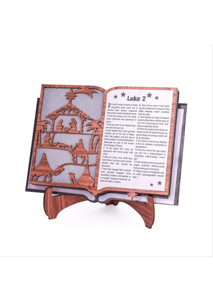 3D Ahşap Doğuş Sahnesi Kitap Ekranı Işık Doğuş Setleri Iç Mekan Doğuş Seti Masa Üstü Rakamları (Yurt Dışından) indirimleri