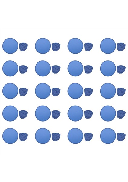 20X Katlanabilir Yuvarlak Fan-Mavi (Yurt Dışından)