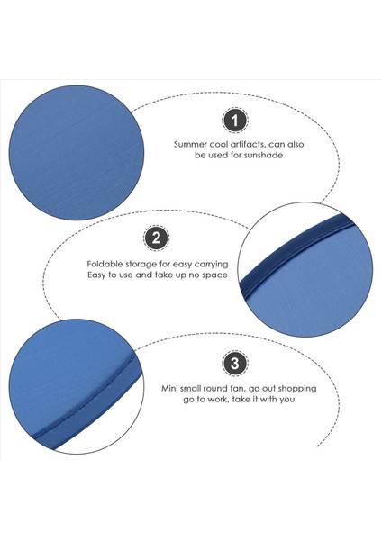 20X Katlanabilir Yuvarlak Fan-Mavi (Yurt Dışından) fiyatları