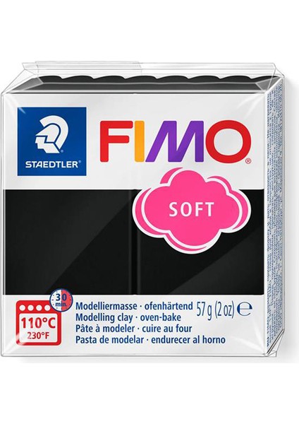 Staedtler Fimo Soft Modelleme Kili Siyah 8020-9
