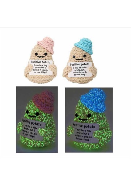 Aydınlık Sevimli Patates Peluş Pozitif Hediyeler Komik Örgü Patates Bebek Doğum Günü ve Dekorasyon Için Pozitif Kart B (Yurt Dışından) fiyatları