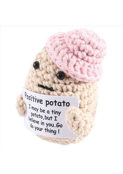 Aydınlık Sevimli Patates Peluş Pozitif Hediyeler Komik Örgü Patates Bebek Doğum Günü ve Dekorasyon Için Pozitif Kart B (Yurt Dışından) indirimleri