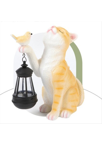 Güneş Dekor Hayvan Lambası Sevimli Güneş Küçük Kediler Lamba Reçine Mini Kediler Açık Fener Bahçe Bahçesi Balkon Süs Işıkları (Yurt Dışından) modelleri