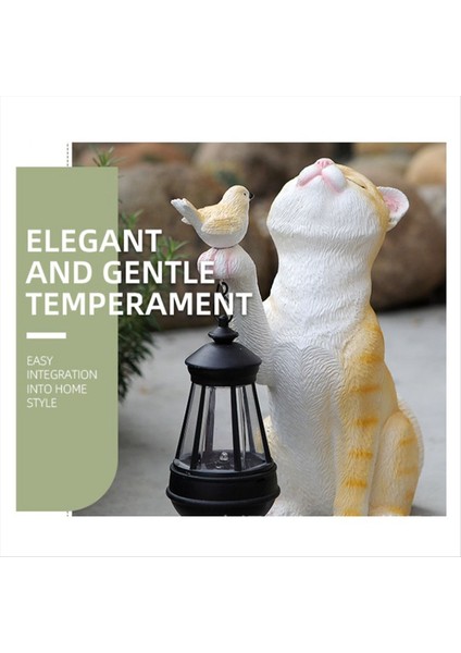 Güneş Dekor Hayvan Lambası Sevimli Güneş Küçük Kediler Lamba Reçine Mini Kediler Açık Fener Bahçe Bahçesi Balkon Süs Işıkları (Yurt Dışından) indirimleri