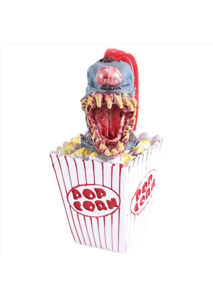 Palyaço Heykel Cadılar Bayramı Palyaço Dekorasyonu Patlamış Mısır Palyaço Korkunç Palyaço Head Heykel Reçine Zanaat Palyaço Space Red&#39 Den (Yurt Dışından)