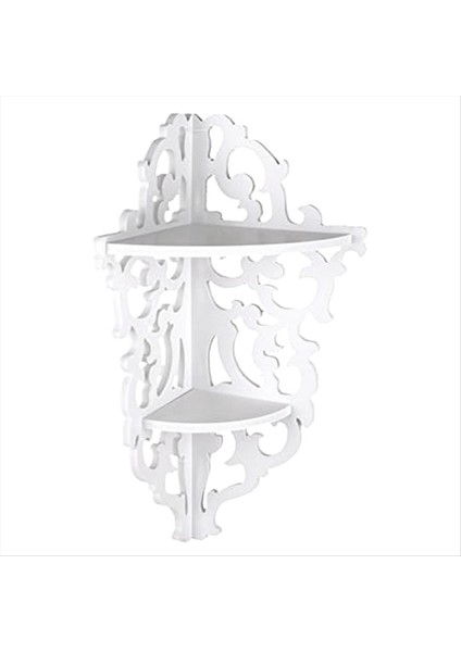 Köşe Raf 2 Katmanlı Duvara Monte Oyulmuş Ev Banyo Köşe Duş Depolama Rafı Köşe Ekran Rafı Dekorasyon Için (Yurt Dışından)