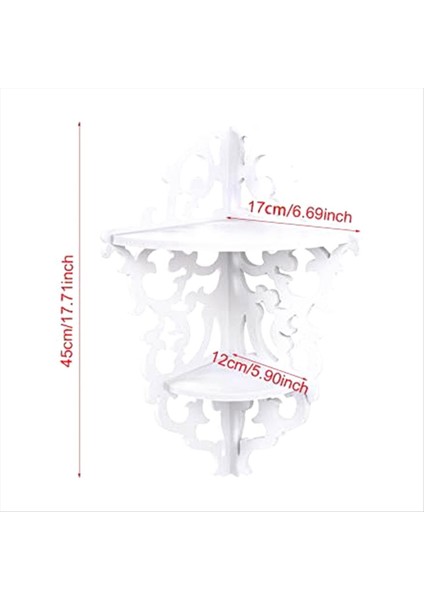 Köşe Raf 2 Katmanlı Duvara Monte Oyulmuş Ev Banyo Köşe Duş Depolama Rafı Köşe Ekran Rafı Dekorasyon Için (Yurt Dışından) fiyatları