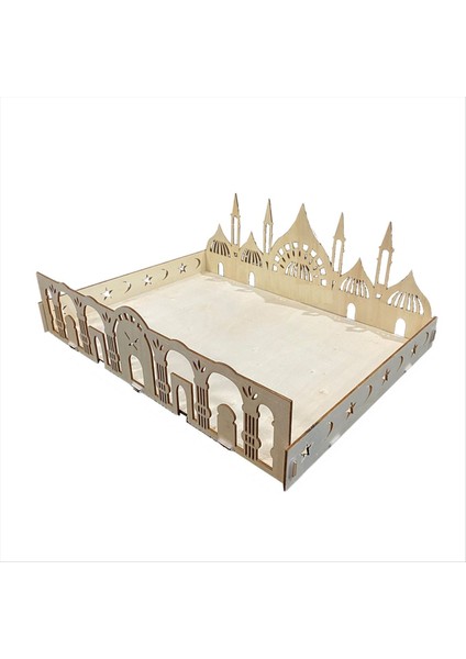 Ramazan Ahşap Süsler Eid Mübarek Masa Dekorasyonu Müslüman Ramazan Festivali Dekorasyonu D (Yurt Dışından)