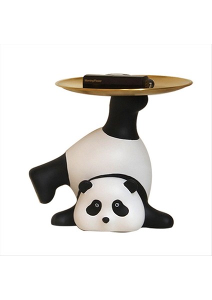 Panda Depolama Dekorasyon Giriş Tepsisi Biblo Yemeği Anahtar Yüzük Stand Ev Dekorasyonları Bilezikler Sundurma Süsleme Tepsisi (Yurt Dışından)