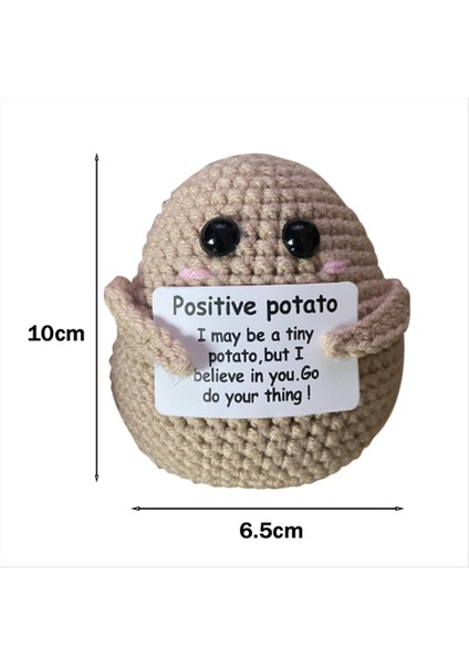 2pcs Pozitif Patates Mini Örme Patates Bebekleri Pozitif Beyan Kartları El Işçili Yün Peluş Oyuncaklar (Yurt Dışından) modelleri