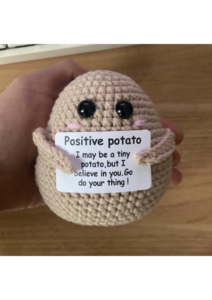 2pcs Pozitif Patates Mini Örme Patates Bebekleri Pozitif Beyan Kartları El Işçili Yün Peluş Oyuncaklar (Yurt Dışından) fırsatları