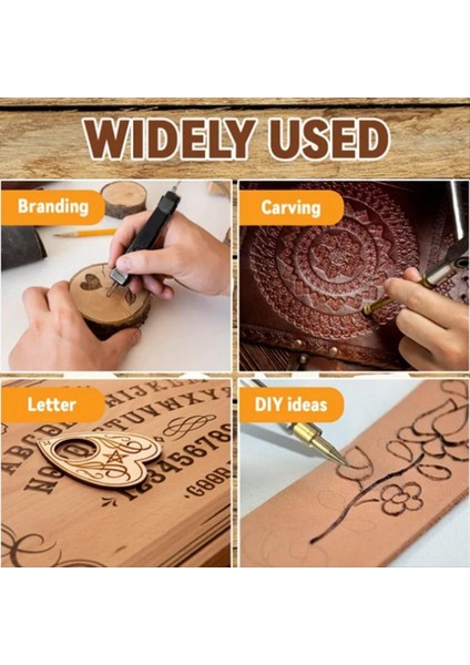 Dıy Ahşap/deri Seti + 26 Harf Bakır Kalıp Ahşap Yakma Alfabesi Damgası Seti Ahşap Ipuçları Uk Fiş A (Yurt Dışından) modelleri