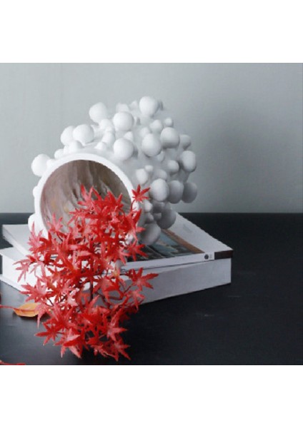 Modern Basit Reçine Vazo Beyaz Soyut Noktalar Yuvarlak Düzensiz Çarpmalar El Sanatları Süs Depolama Organizasyonu Ev Dekorasyon (Yurt Dışından) modelleri