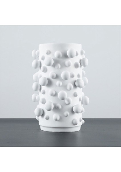 Modern Basit Reçine Vazo Beyaz Soyut Noktalar Yuvarlak Düzensiz Çarpmalar El Sanatları Süs Depolama Organizasyonu Ev Dekorasyon (Yurt Dışından) indirimleri