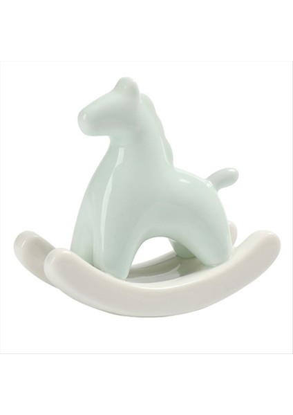 Ev Için Seramik Sallanan At Heykeli Masa Rafı Dekoru Için Modern Sanat Heykeli Estetik Heykelcik Masaüstü Süsü C (Yurt Dışından)