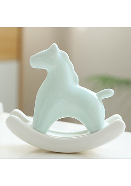 Ev Için Seramik Sallanan At Heykeli Masa Rafı Dekoru Için Modern Sanat Heykeli Estetik Heykelcik Masaüstü Süsü C (Yurt Dışından) fiyatları