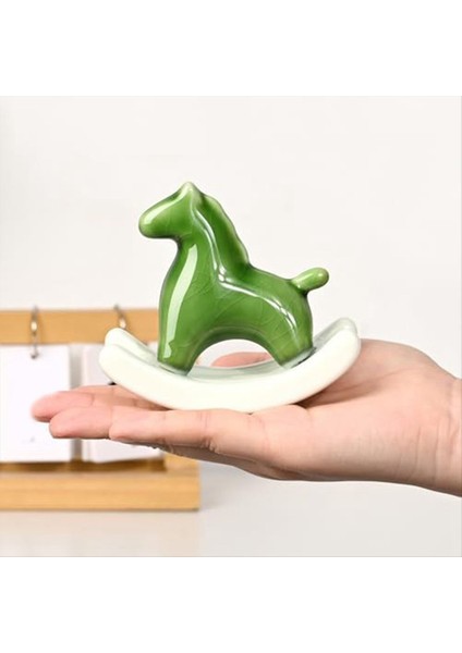 Ev Için Seramik Sallanan At Heykeli Masa Rafı Dekoru Için Modern Sanat Heykeli Estetik Heykelcik Masaüstü Süsü C (Yurt Dışından) fırsatları