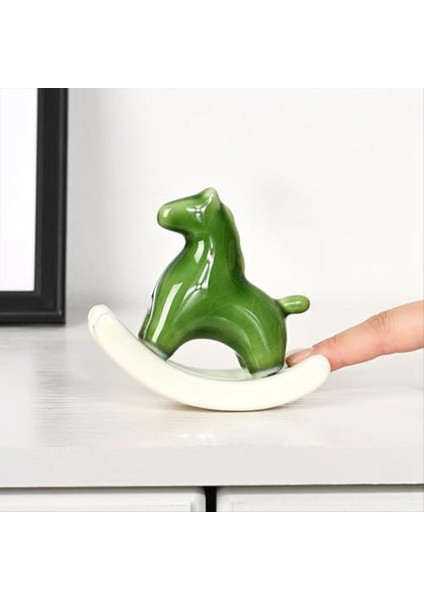 Ev Için Seramik Sallanan At Heykeli Masa Rafı Dekoru Için Modern Sanat Heykeli Estetik Heykelcik Masaüstü Süsü C (Yurt Dışından) indirimleri