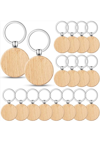 150 Parça Boş Ahşap Anahtar Etiketi Anahtar Gravür Boşluklar Bitmemiş Ahşap Anahtarlık Anahtar Yüzük Anahtar Etiketler Dıy El Sanatları Yuvarlak (Yurt Dışından) fırsatları