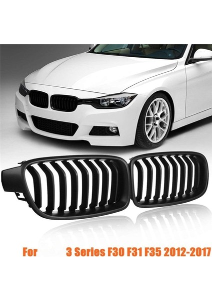 4x F30 Izgara Bmw For-Bmw 3 Serisi F30 F31 F35 2012-2018 (Tek Çıta Mat Siyah) (Yurt Dışından) indirimleri