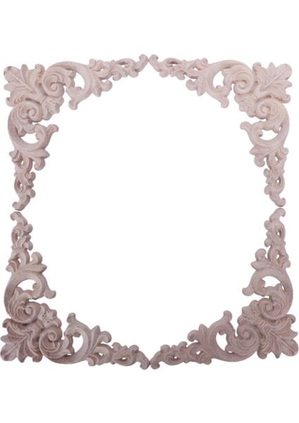 4pcs Lastik Ahşap Meşe Oyma Köşe Onlay Aplike Mobilya Ev Kapı Dekor Diy (Yurt Dışından)