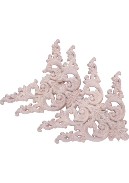 4pcs Lastik Ahşap Meşe Oyma Köşe Onlay Aplike Mobilya Ev Kapı Dekor Diy (Yurt Dışından) fiyatları