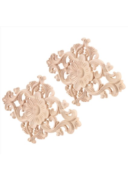 21*15CM Ahşap Oyulmuş Boyasız Onlay Aplike Mobilya Ev Dekoru 2 Adet (Yurt Dışından) fiyatları
