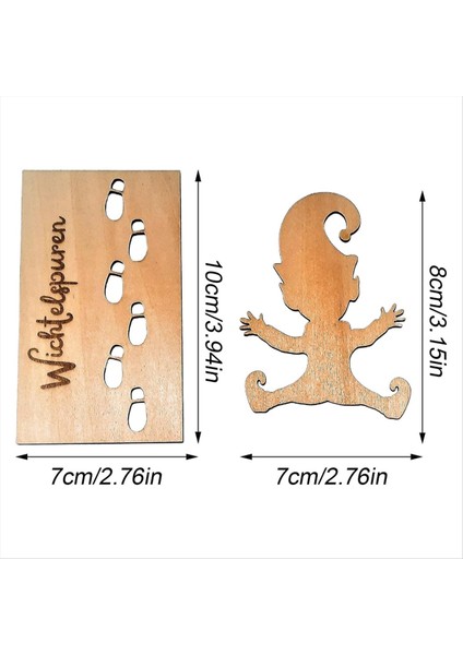 Gnome Şablon Gnome Pencere Gnome Ayak Izleri Noel Gnome Ayak Izi Şablonu - Şablon Ahşap Ayak Izi A (Yurt Dışından)