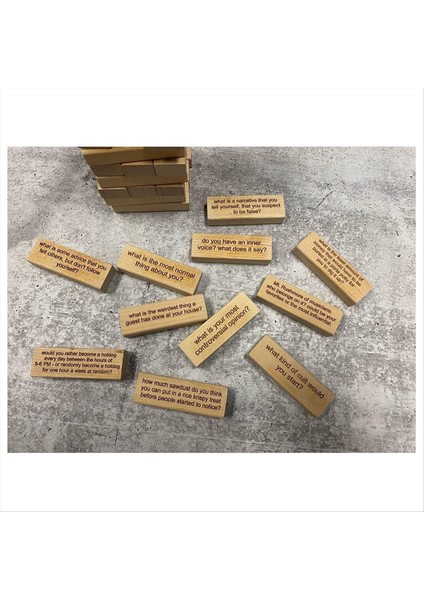 54 Adet Sorular Yuvarlanan Kule Oyunu Skorbordlu Dev Ahşap Istifleme Oyunu Buz Kırıcı Sorular Yuvarlanıyor (Yurt Dışından) fiyatları