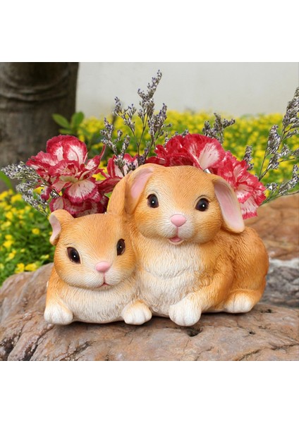 Karikatür Tavşan Flowerpot Hayvan Reçine Flowerpot Sevimli Vazolar Kaktüs Etli Bitkiler Pot Çiçek Düzenlemesi Bahçe Dekoru (Yurt Dışından) fiyatları