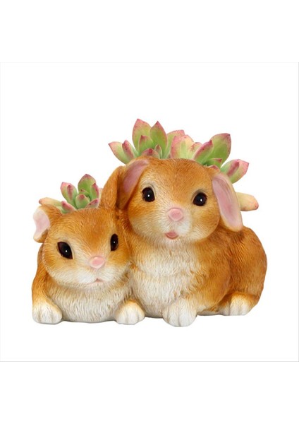 Karikatür Tavşan Flowerpot Hayvan Reçine Flowerpot Sevimli Vazolar Kaktüs Etli Bitkiler Pot Çiçek Düzenlemesi Bahçe Dekoru (Yurt Dışından) modelleri