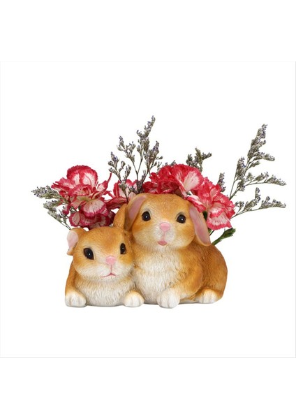 Karikatür Tavşan Flowerpot Hayvan Reçine Flowerpot Sevimli Vazolar Kaktüs Etli Bitkiler Pot Çiçek Düzenlemesi Bahçe Dekoru (Yurt Dışından) fırsatları