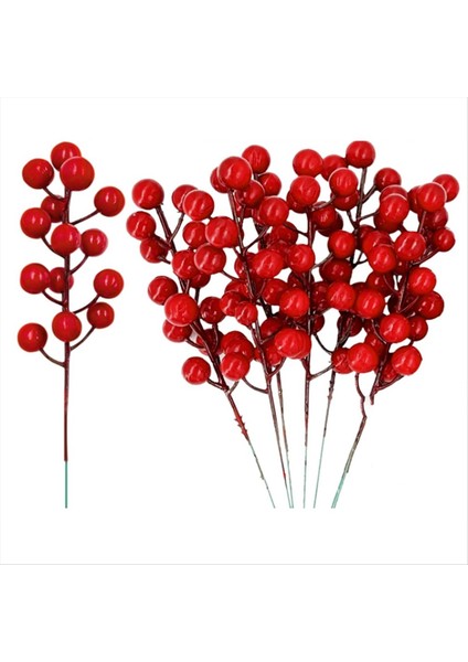 25 Adet 20CM Berry Noel Dekorasyonları Noel Seçiliyor Şubeler Çubukları Dalları (Yurt Dışından)