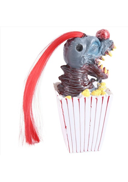 Palyaço Heykel Cadılar Bayramı Palyaço Dekorasyonu Patlamış Mısır Palyaço Korkunç Palyaço Head Heykel Reçine Zanaat Palyaço Space Red&#39 Den (Yurt Dışından) indirimleri