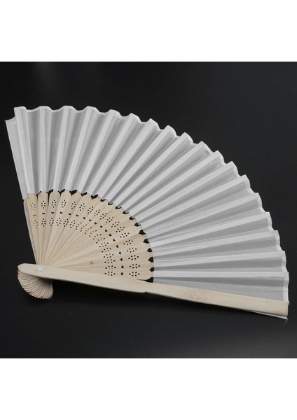 40 Pc/lot 21CM Beyaz Renkli Kumaş El Fan Ipek El Fan Düğün Partisi Promosyonu Iyilik (Yurt Dışından) fırsatları