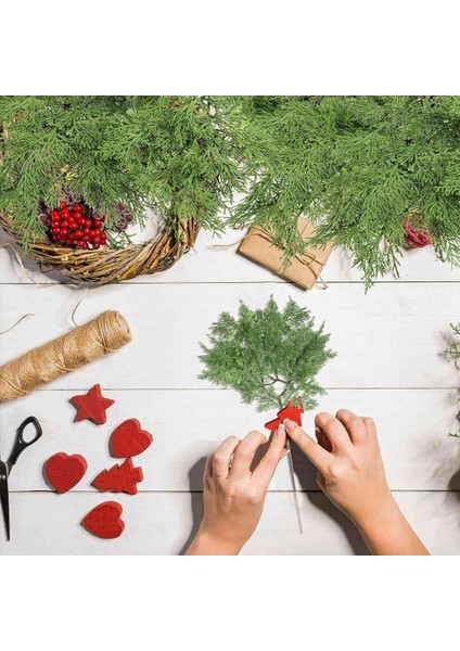 Noel Ardıç Sedir Çam Dalları 16 5 x 9 Inç Sedir Dalları Yapay Sedir Dalları (12 Adet) (Yurt Dışından) fırsatları