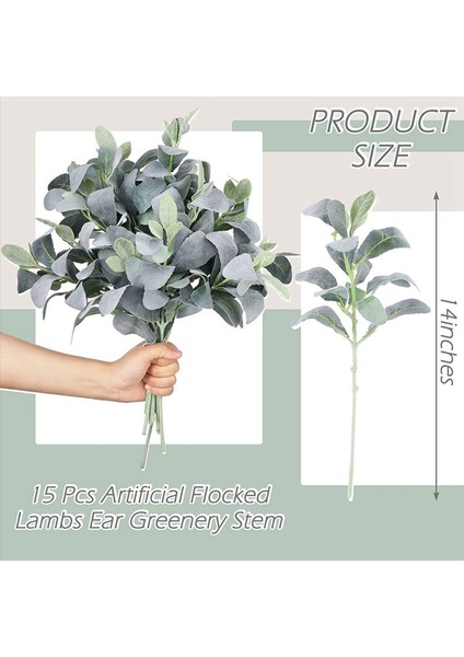 45 Pcs Yapay Flocked Kuzular Kulak Yeşillik Kök Kuzu Dalları Rustik Düğün Merkezi Seçiliyor (Yurt Dışından) fırsatları