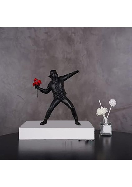 Çiçek Atıcı Heykel Ev Dekoru Için Reçine Heykeli Oturma Odası Için Dekoratif Figürinler Ofis Masası Kitaplık Dekor B (Yurt Dışından) modelleri