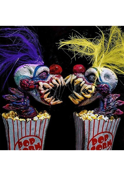 Palyaço Heykel Cadılar Bayramı Palyaço Dekorasyonu Patlamış Mısır Palyaço Korkutucu Palyaço Head Heykel Reçine Zanaat Palyaço Uzay Green (Yurt Dışından) fırsatları