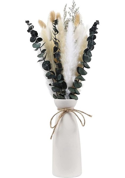 25PCS Kurutulmuş Çiçekler Pampas Çim Buket Caspia Çiçekleri Karışımı Buket Boho Oda Için Düzenlemeler Ev Düğün Odası (Yurt Dışından)