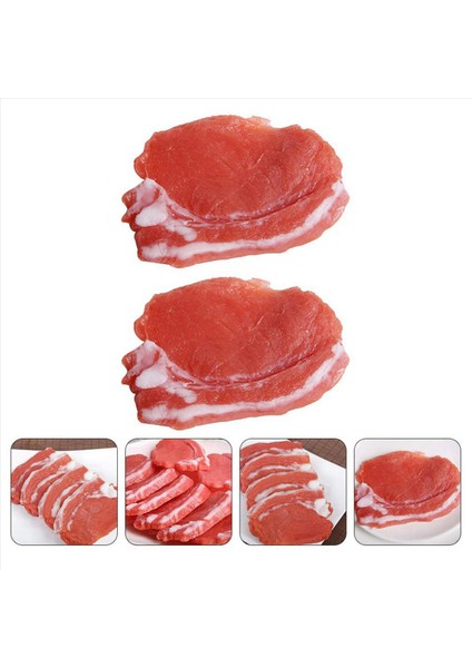 4pcs Pişmiş Taze Domuz Simülasyonu Hayat Benzeri Et Eti Mutfak Dolabı Masası Dekorasyon Fotoğrafçıları Ekran (Yurt Dışından) indirimleri