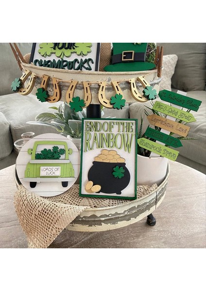 Paskalya Ahşap El Sanatları Katmanlı Tepsi Dekorasyon Dekorasyonu Ev Sahnesi Dekorasyonu 1 (Yurt Dışından) indirimleri