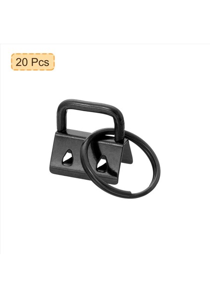 Torba Dokuma Için Anahtarlık Halkaları Olan 20PCS Anahtar Fob Donanımı Siyah (Yurt Dışından) fırsatları