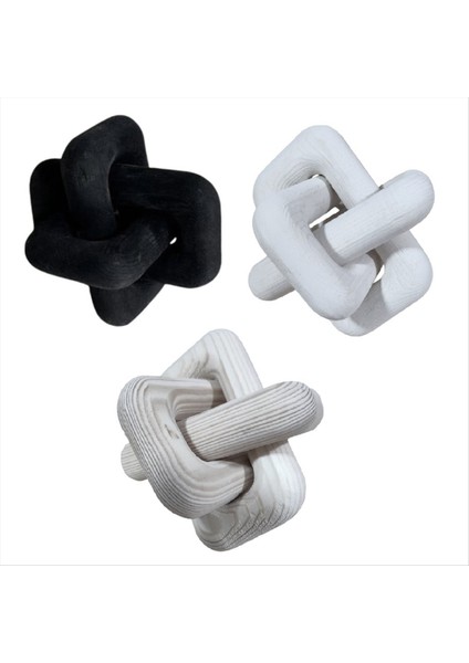 Boho Tarzı Ahşap Zincir Bağlantı Top Süsleri El Oymalı 3 Bağlantılı Zincir Sanat Zanaat Masa Süsü Ev Ofisi Rustik Deco A (Yurt Dışından) indirimleri