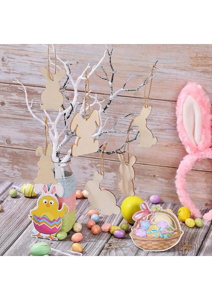 72PCS Paskalya Ahşap Tavşan Kesim Bitmemiş Ahşap Tavşan Kesimleri Boş Tavşan Şekli Dilimler Asma Süs Zanaat Etiketleri (Yurt Dışından) fiyatları